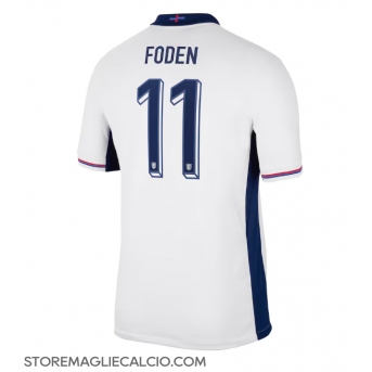 Inghilterra Phil Foden #11 Maglia Gara Casa Repliche Europei 2024